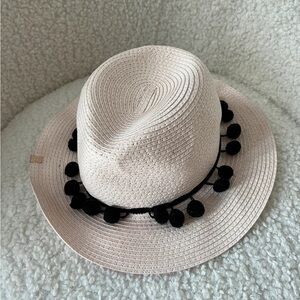 Dune London Cream Hat with Black Detailing
